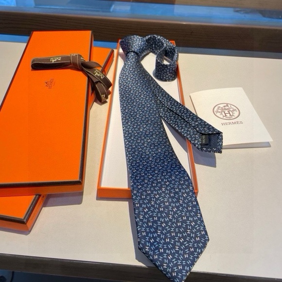 Hermes Tie Full of H logos - Picture 7 of 8